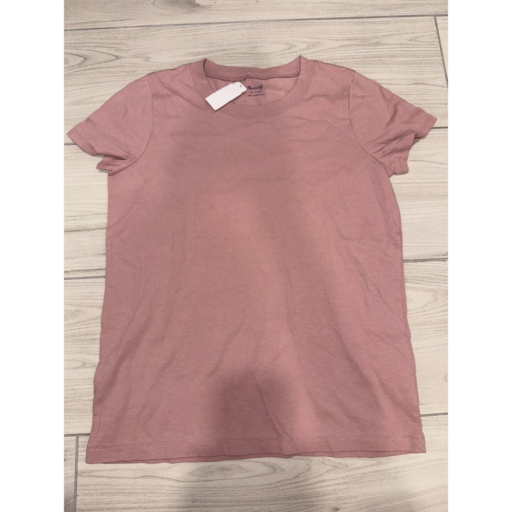 Madewell Womens Northside Vintage Tee Dusty Rose Pink Short Sleeve XXS NWT